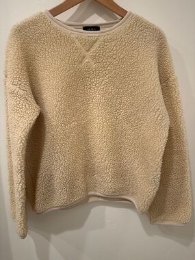 Alala Cream Sherpa Pullover Crewneck Sweater